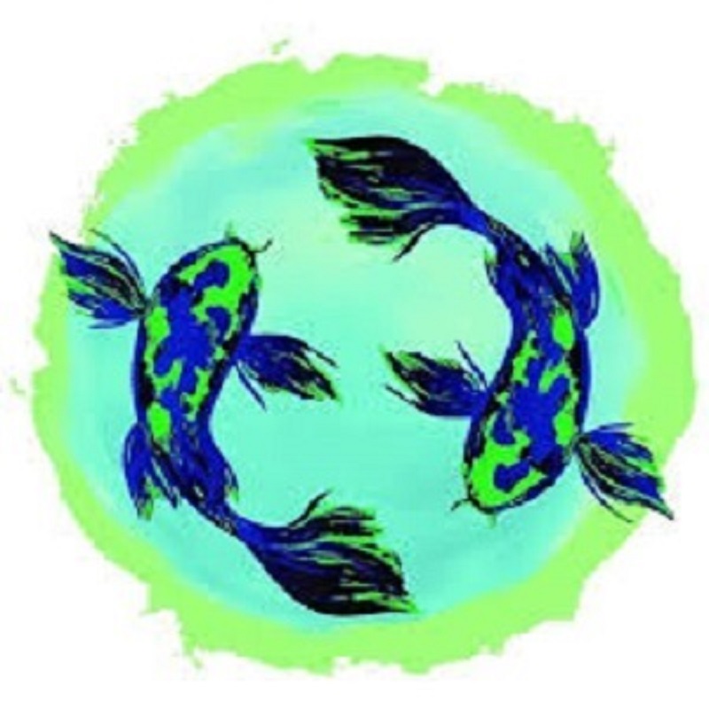 Blue Koi Hauling and Junk Removal Logo