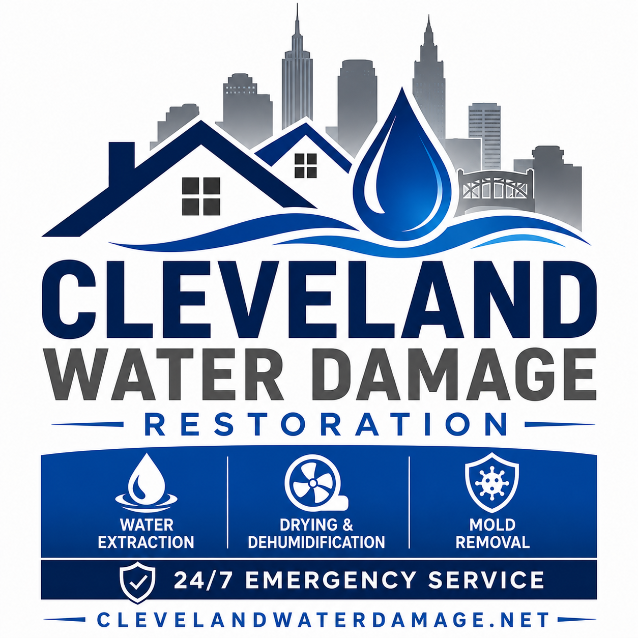 Cleveland Water Damage Logo