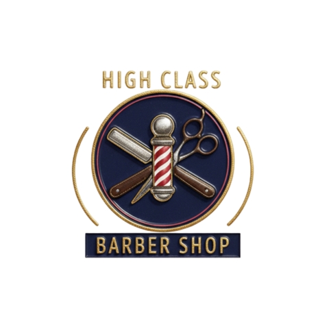 High Class Barber Shop Logo