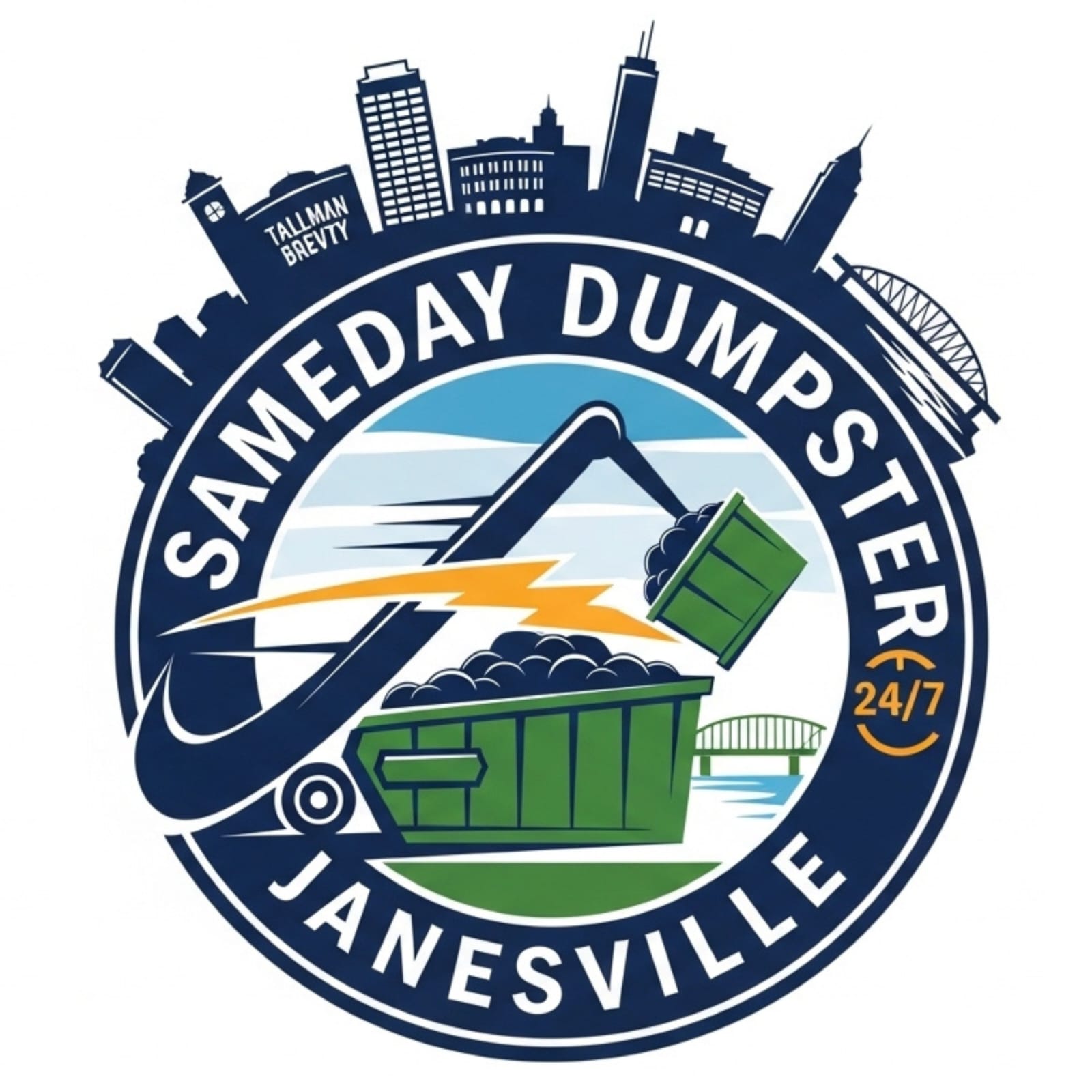 Sameday Dumpster Janesville Logo