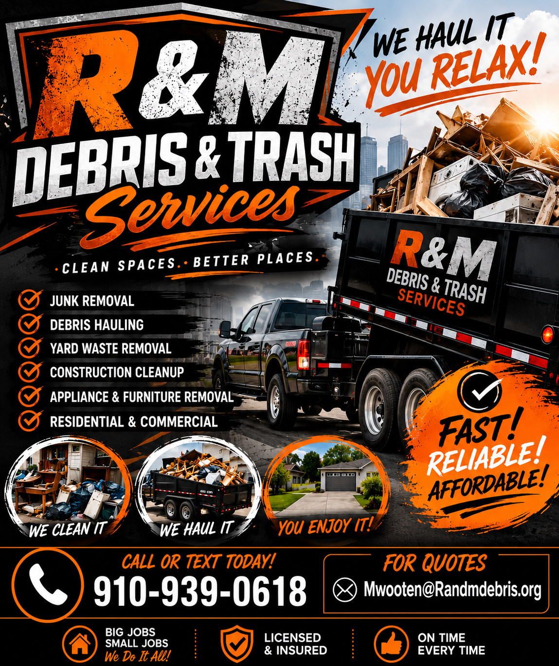 R&M debris and trash removal