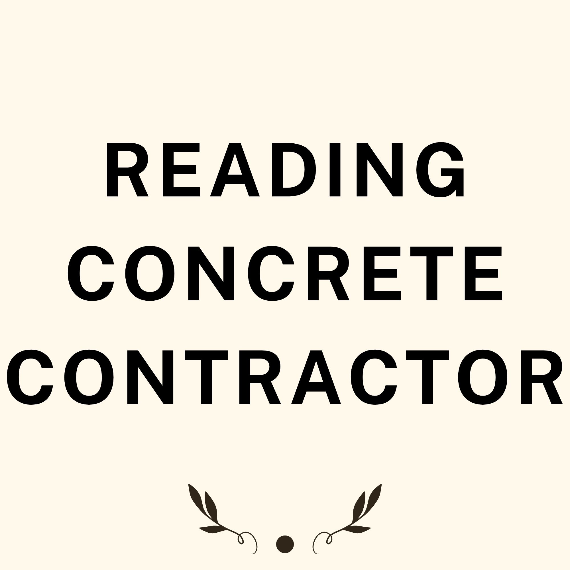 Reading Concrete Contractor Logo